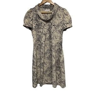 NWOT Calvin Klein Snakeskin Calvin Klein Animal Print Career Dress Cowl - Size 8